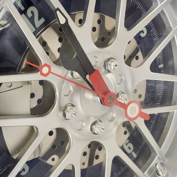 Quartz Wall Clock Rim Wheel Tire Screwdriver Wrench Hands 245/40ZR/18 - Picture 2 of 6